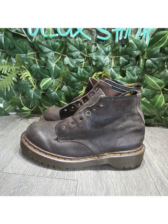 Dr. Martens 8340 England Boots Crazy Horse Brown Lace Up Combat Women Sz 9 US main image 9